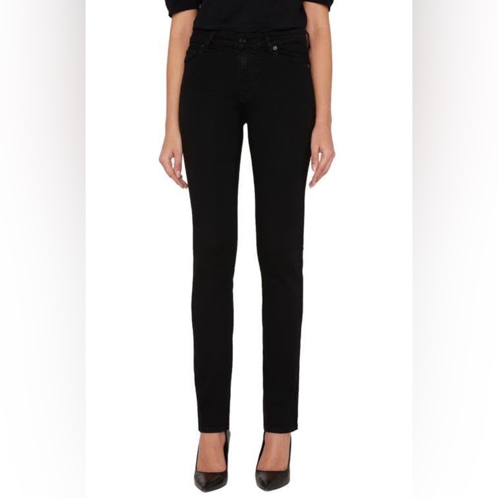 Seven for All Mankind Kimmie Straight Leg Black Jeans size 27